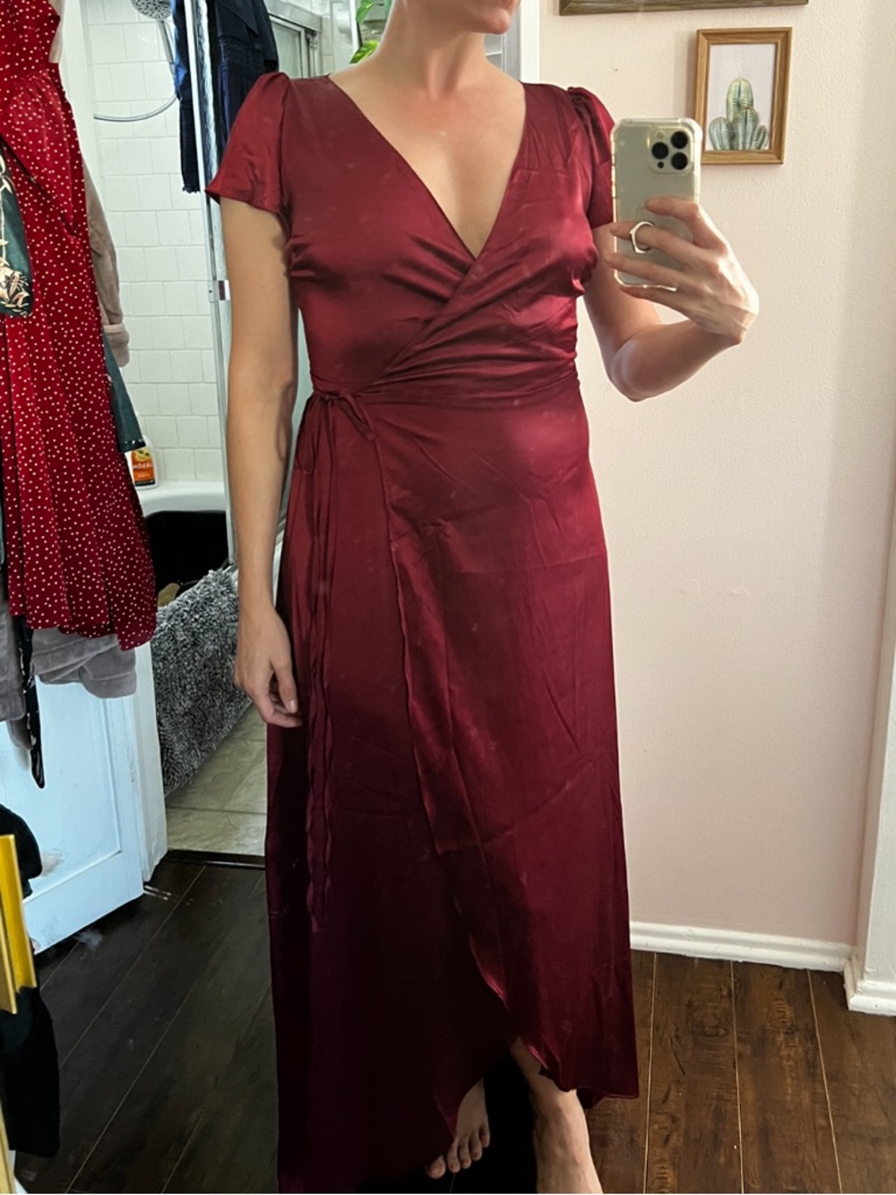 Baltic Born Krystal Wrap Satin Dress